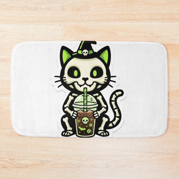 Item preview, Skeleton Cat Iced Coffee designed and sold by OddLittleGoods.