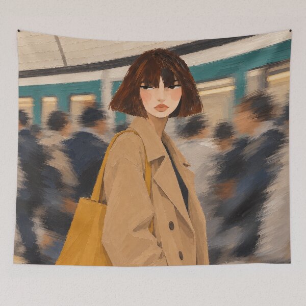 Item preview,  Paris Métro  | Figurative French Art  designed and sold by CARRAANN.