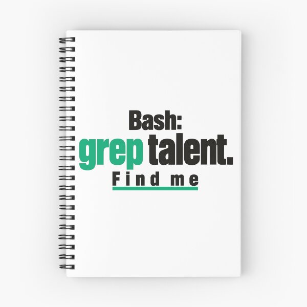 Item preview, Grep Talent Find Me Coding Joke Typographic Design For Programmers designed and sold by ThreadQuirk.