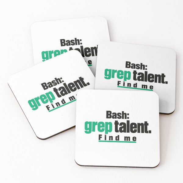 Item preview, Grep Talent Find Me Coding Joke Typographic Design For Programmers designed and sold by ThreadQuirk.