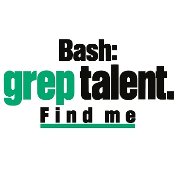 Artwork thumbnail, Grep Talent Find Me Coding Joke Typographic Design For Programmers by ThreadQuirk