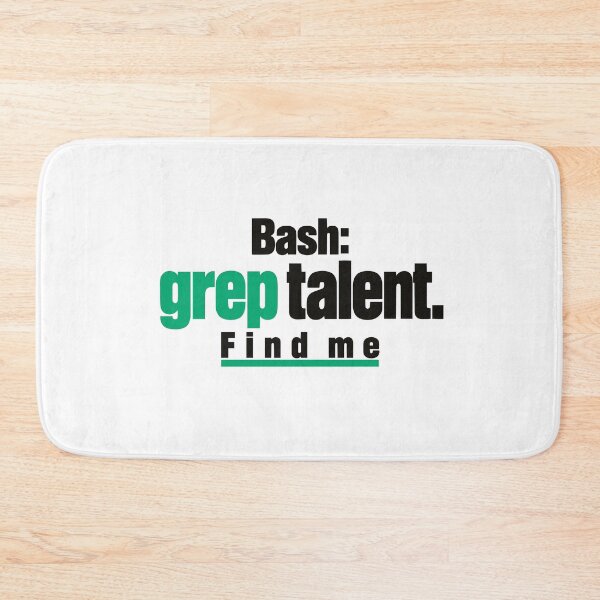 Item preview, Grep Talent Find Me Coding Joke Typographic Design For Programmers designed and sold by ThreadQuirk.