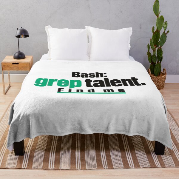 Item preview, Grep Talent Find Me Coding Joke Typographic Design For Programmers designed and sold by ThreadQuirk.