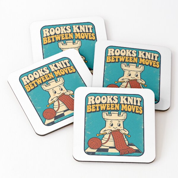 Item preview, Chess Rook Knitting A Scarf Between Moves designed and sold by Pixdot.