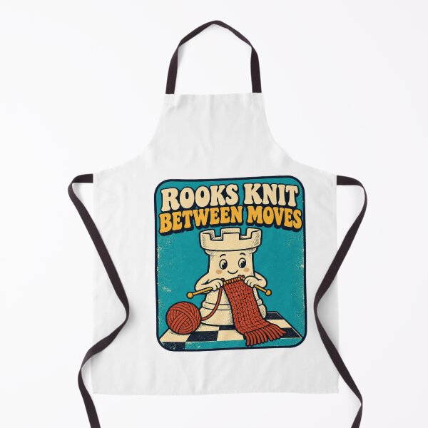 Item preview, Chess Rook Knitting A Scarf Between Moves designed and sold by Pixdot.