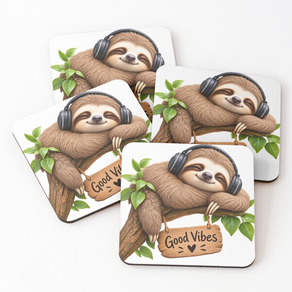 Item preview, Good Vibes Sloth Cute Animal Design designed and sold by Vayro cartoons.