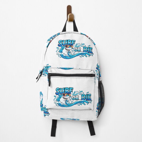 Item preview, Surf or Die Cool Shark Cartoon designed and sold by RICAMTP.