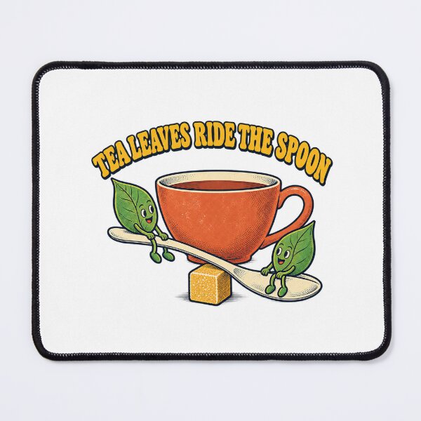 Item preview, Tea Leaves On A Spoon Seesaw Retro Cartoon designed and sold by Pixdot.