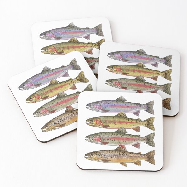 Item preview, Trout Species Identification Guide Fly Fishing Angler Nature Lover designed and sold by raedattia.