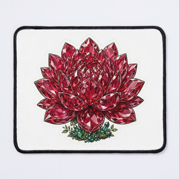 Item preview, Red Lotus Crystal Sticker - Ruby Red Lotus Real Color designed and sold by Crystal Critters .