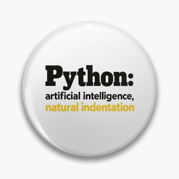 Item preview, Python Artificial Intelligence Natural Indentation Coding Humor designed and sold by ThreadQuirk.