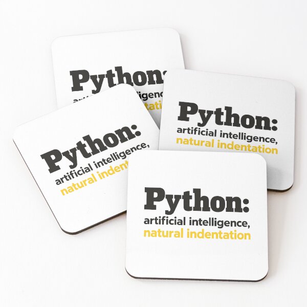 Item preview, Python Artificial Intelligence Natural Indentation Coding Humor designed and sold by ThreadQuirk.