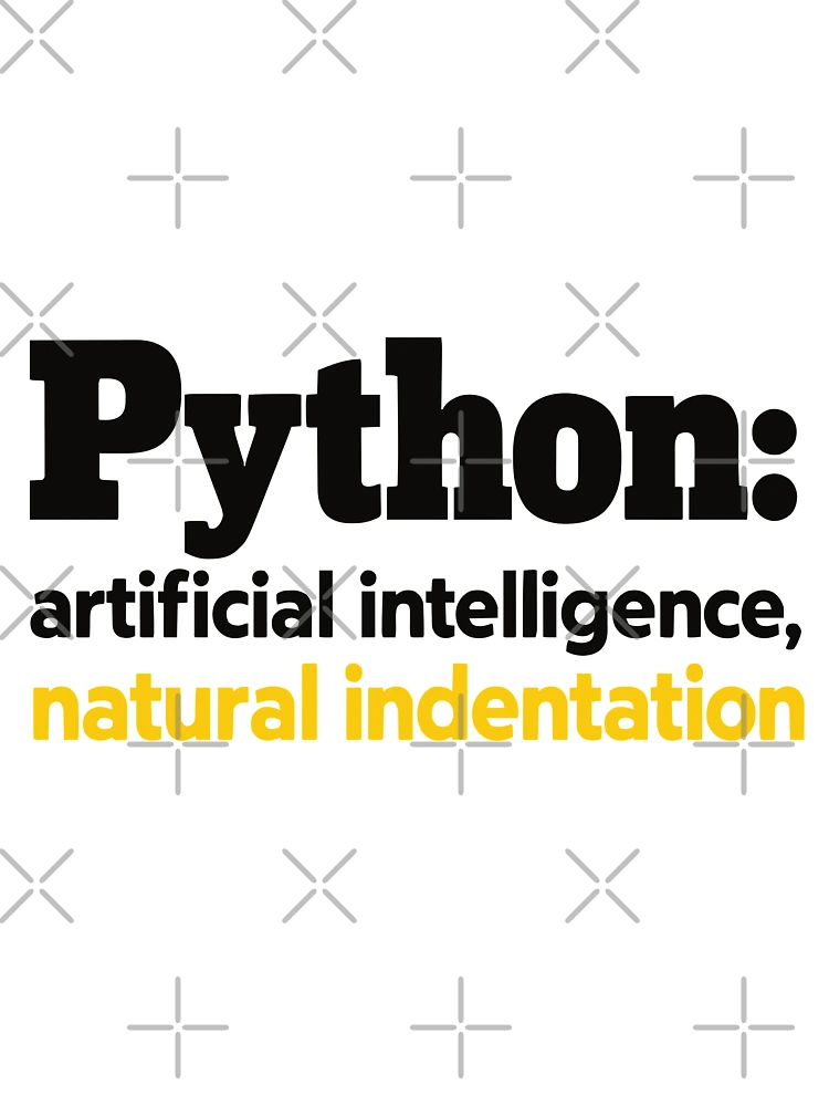 Thumbnail 7 of 7, Oversized T-Shirt, Python Artificial Intelligence Natural Indentation Coding Humor designed and sold by ThreadQuirk.