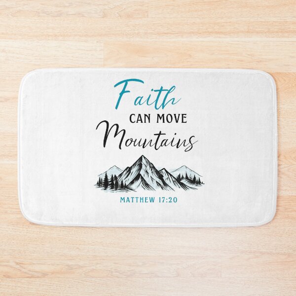 Item preview, Faith Can Move Mountains – Matthew 17:20 Christian Mountain Art designed and sold by BabbleQueen.