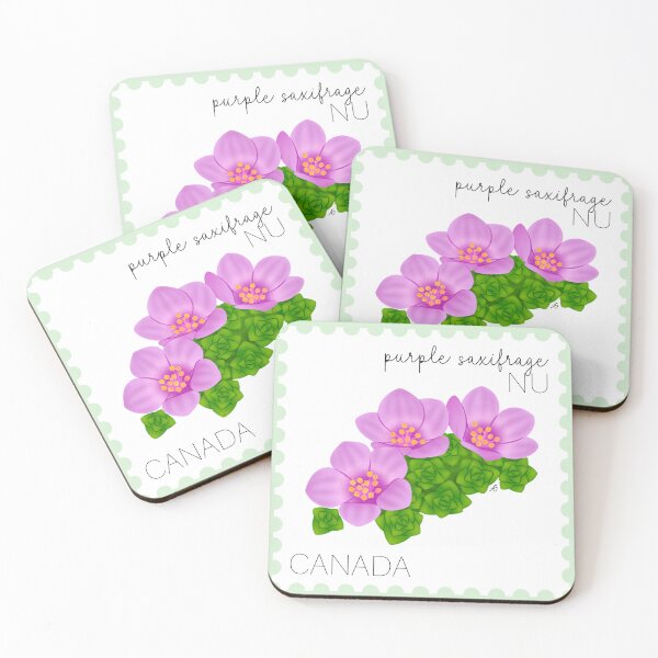 Item preview, Purple Saxifrage of Nunavut Stamp designed and sold by spontaneousing.