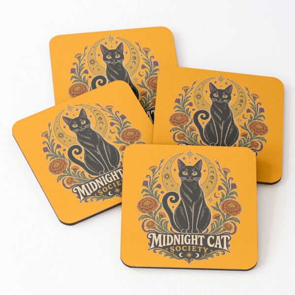 Item preview, Midnight Cat Society - Vintage Celestial Black Cat designed and sold by Far Out Goods.
