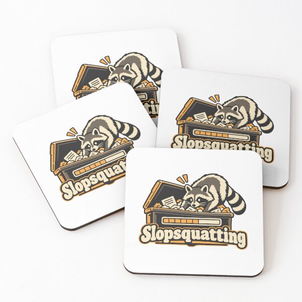 Item preview, Slopsquatting Raccoon Dependency Check Graphic designed and sold by ThreadQuirk.