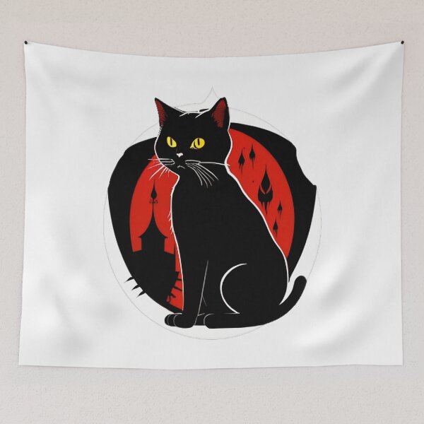 Item preview, Black Cat Red Gothic designed and sold by For-Cat Studio.