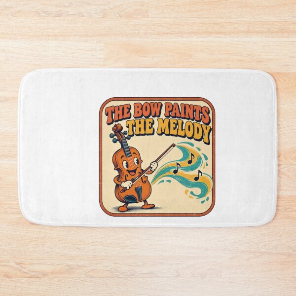 Item preview, Violin Bow Painting A Melody Retro Music Cartoon designed and sold by Pixdot.