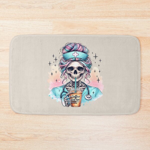 Item preview, Skeleton Nurse Coffee – Pastel Goth Aesthetic designed and sold by Art-Arcade6.