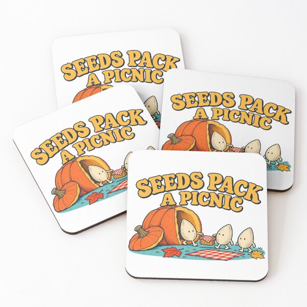 Item preview, Pumpkin Seeds Packing A Tiny Autumn Picnic designed and sold by Pixdot.