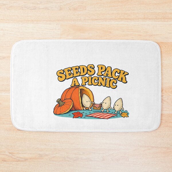 Item preview, Pumpkin Seeds Packing A Tiny Autumn Picnic designed and sold by Pixdot.