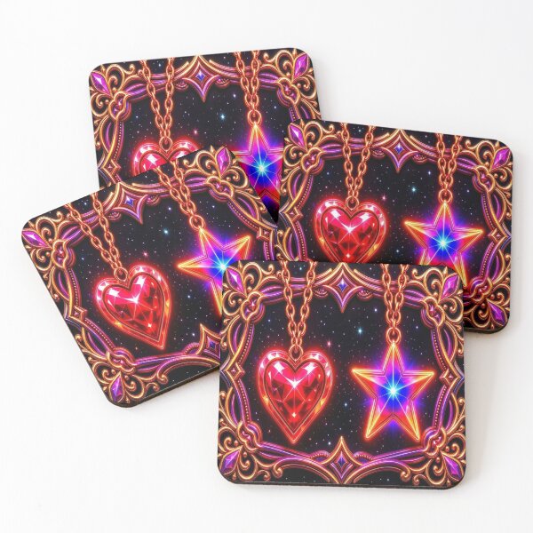 Item preview, Neon Magical Girl Ornate Frame Witchy Crystal Art designed and sold by Breezes-of-Ida.