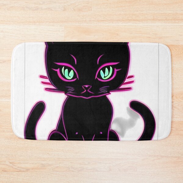 Item preview, Neon Pink Cartoon Cat designed and sold by For-Cat Studio.