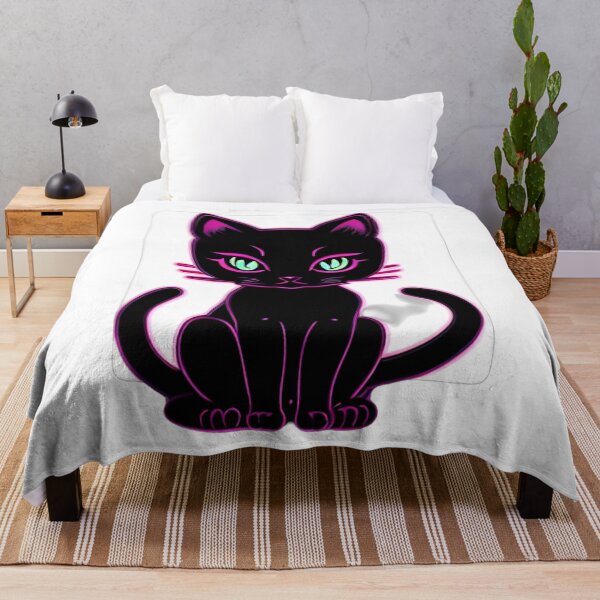 Item preview, Neon Pink Cartoon Cat designed and sold by For-Cat Studio.