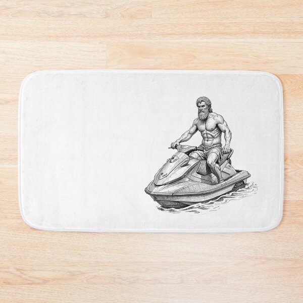 Item preview, Poseidon on a jet ski. God of the oceans and the sea. designed and sold by MagelliShop.