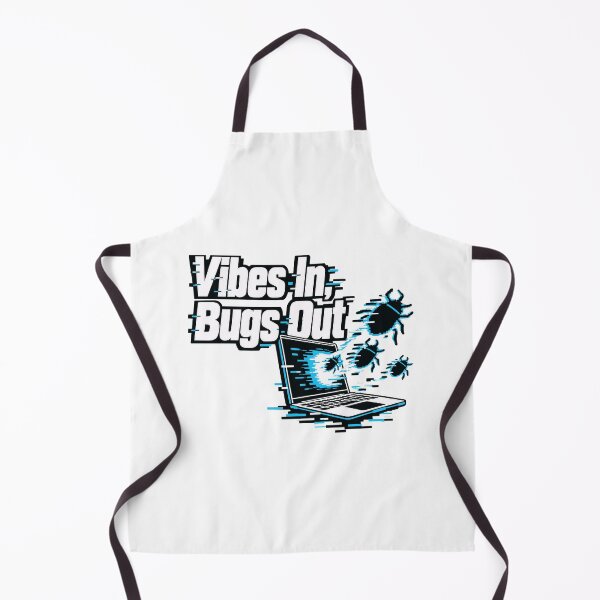 Item preview, Vibes In, Bugs Out Glitch Laptop Design designed and sold by ThreadQuirk.