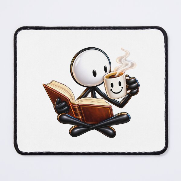 Item preview, Funny Stick Figure Reading Books With Coffee designed and sold by JAR Designs and Development.