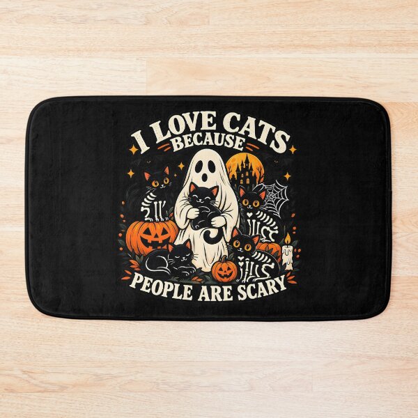 Item preview, I Love Cats -Spooky Cat Ghost Humor designed and sold by TTdesigns123.