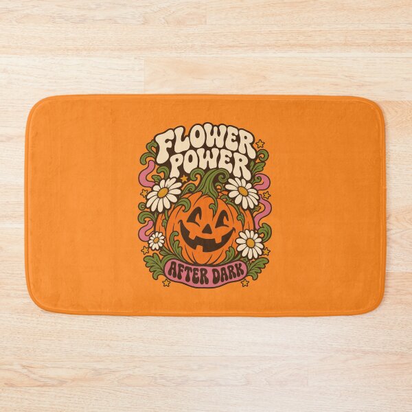 Item preview, Flower Power After Dark - Retro Floral Pumpkin Halloween designed and sold by Far Out Goods.