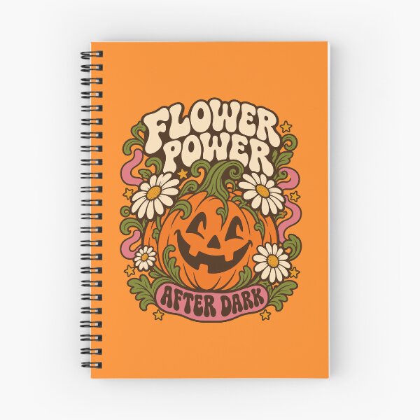 Item preview, Flower Power After Dark - Retro Floral Pumpkin Halloween designed and sold by Far Out Goods.