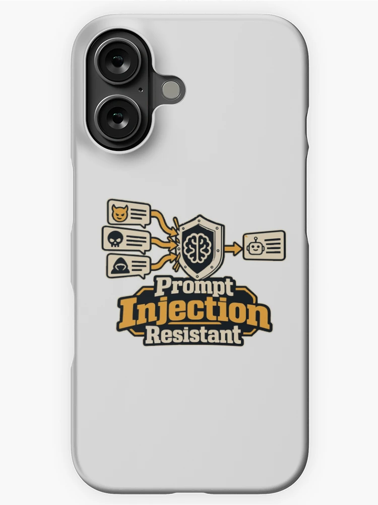 Thumbnail 1 of 4, iPhone Case, Prompt Injection Resistant Cybersecurity Graphic designed and sold by ThreadQuirk.
