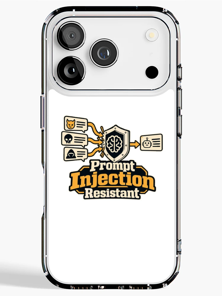 Thumbnail 1 of 5, iPhone Case, Prompt Injection Resistant Cybersecurity Graphic designed and sold by ThreadQuirk.