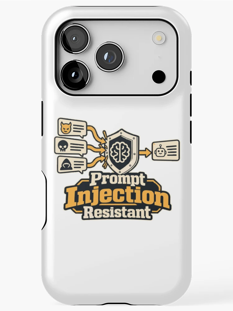 Thumbnail 1 of 4, iPhone Case, Prompt Injection Resistant Cybersecurity Graphic designed and sold by ThreadQuirk.