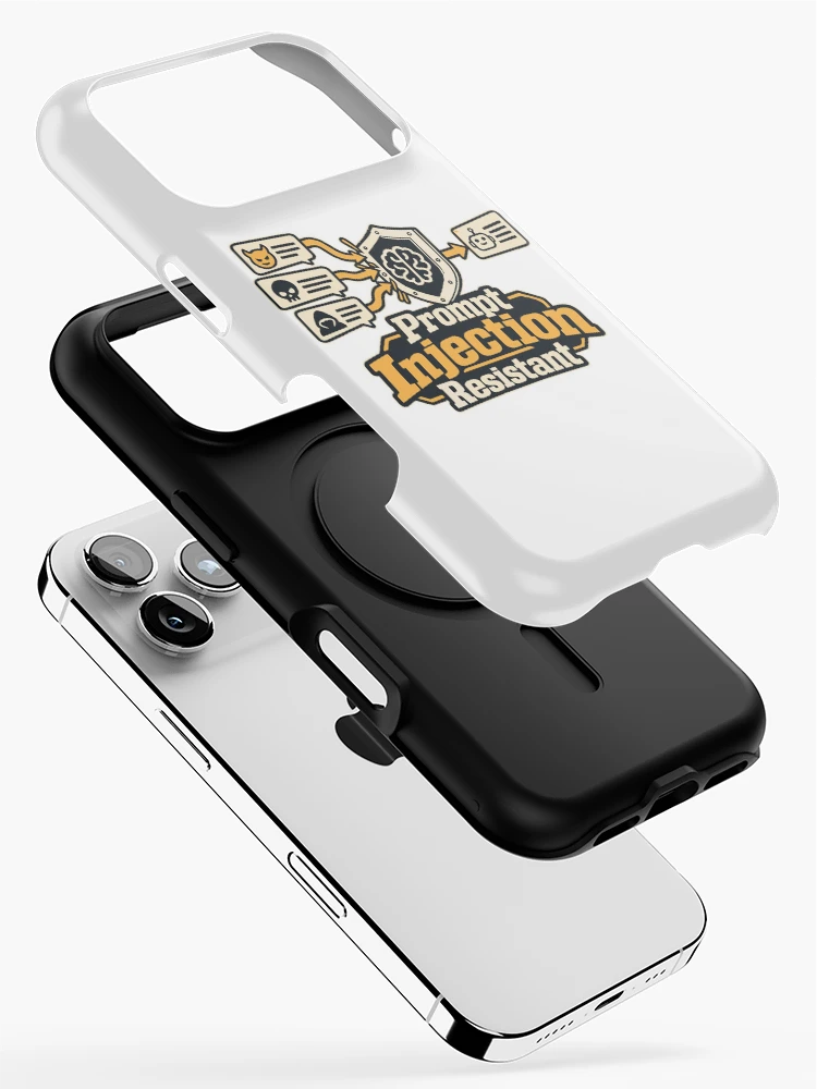 Thumbnail 2 of 4, iPhone Case, Prompt Injection Resistant Cybersecurity Graphic designed and sold by ThreadQuirk.