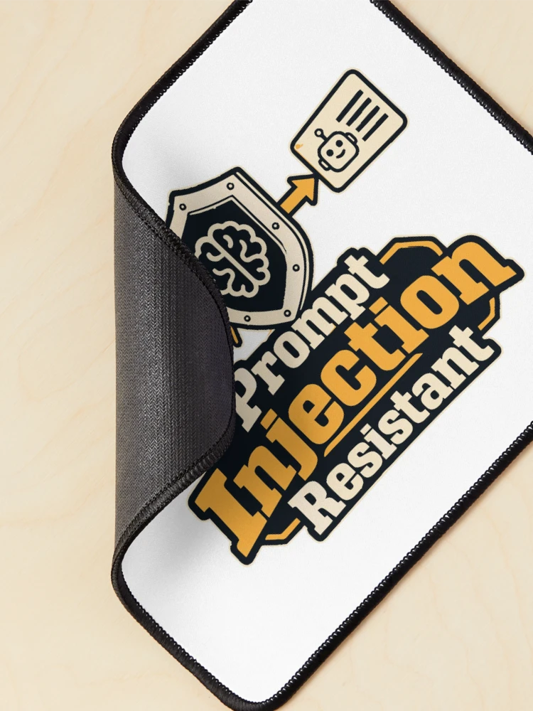 Thumbnail 2 of 5, Mouse Pad, Prompt Injection Resistant Cybersecurity Graphic designed and sold by ThreadQuirk.