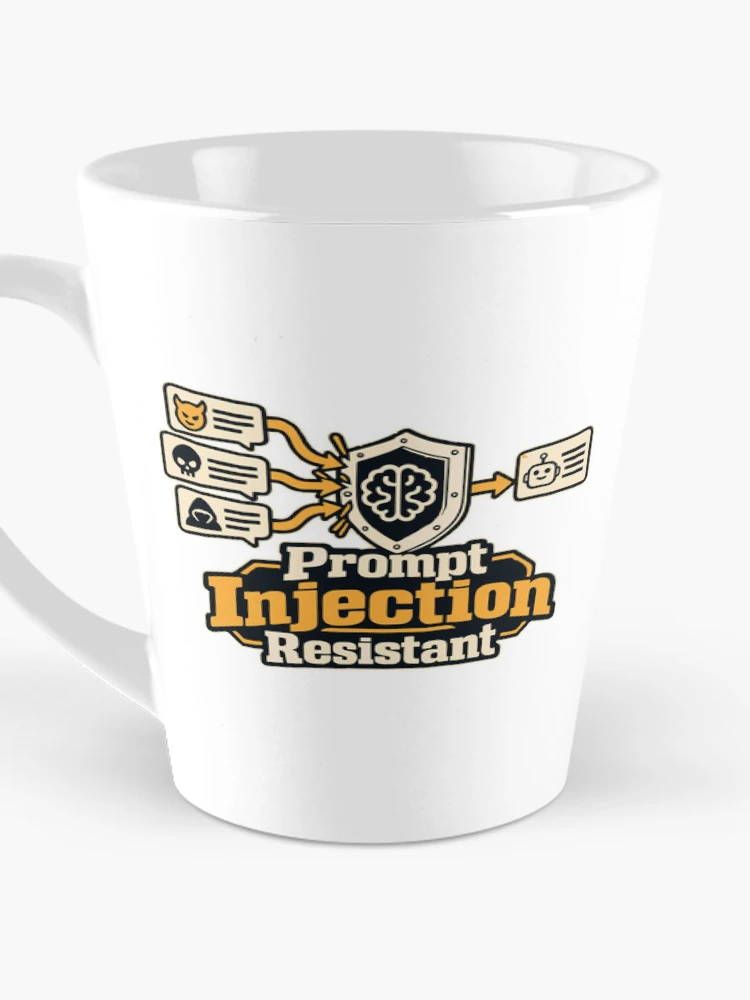 Thumbnail 3 of 4, Coffee Mug, Prompt Injection Resistant Cybersecurity Graphic designed and sold by ThreadQuirk.
