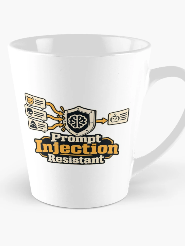 Thumbnail 1 of 4, Coffee Mug, Prompt Injection Resistant Cybersecurity Graphic designed and sold by ThreadQuirk.