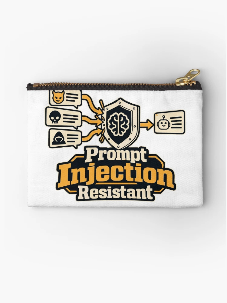 Thumbnail 1 of 4, Zipper Pouch, Prompt Injection Resistant Cybersecurity Graphic designed and sold by ThreadQuirk.