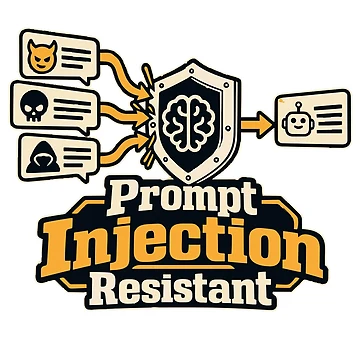 Artwork thumbnail, Prompt Injection Resistant Cybersecurity Graphic by ThreadQuirk