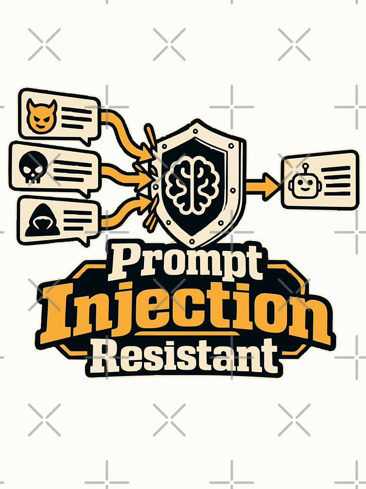 Thumbnail 6 of 6, Pullover Sweatshirt, Prompt Injection Resistant Cybersecurity Graphic designed and sold by ThreadQuirk.
