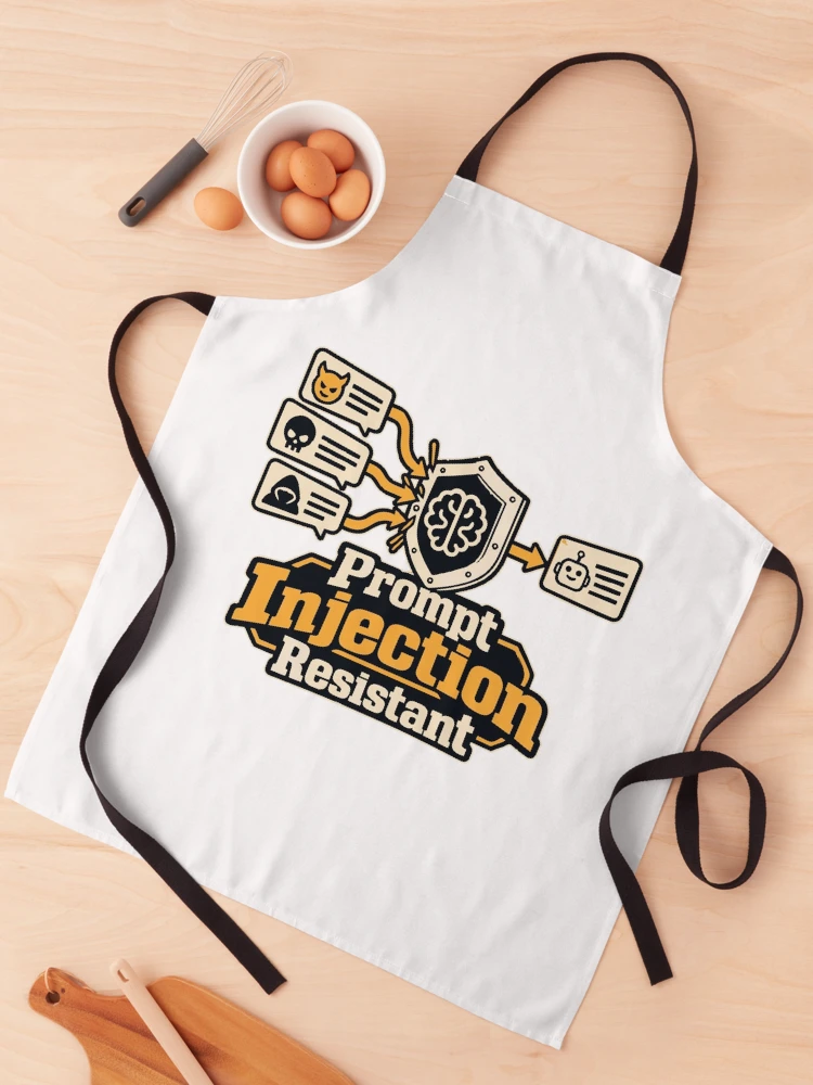Thumbnail 1 of 6, Apron, Prompt Injection Resistant Cybersecurity Graphic designed and sold by ThreadQuirk.