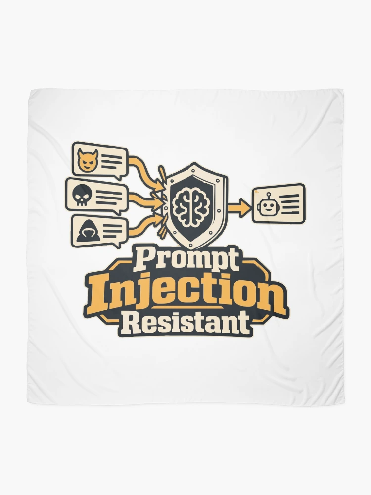 Thumbnail 2 of 3, Scarf, Prompt Injection Resistant Cybersecurity Graphic designed and sold by ThreadQuirk.