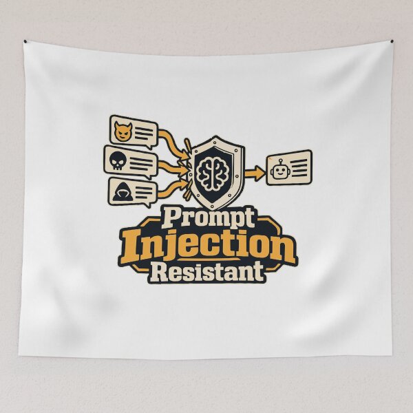 Item preview, Prompt Injection Resistant Cybersecurity Graphic designed and sold by ThreadQuirk.