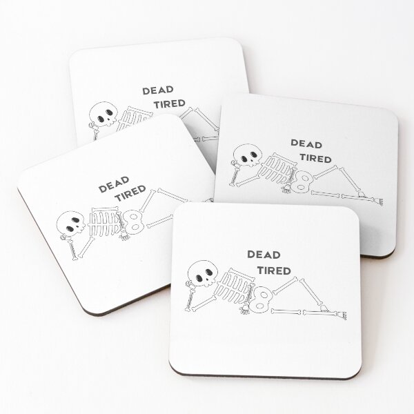 Item preview, Dead Tired | Funny Skeleton | Halloween designed and sold by PrintyRelatable.