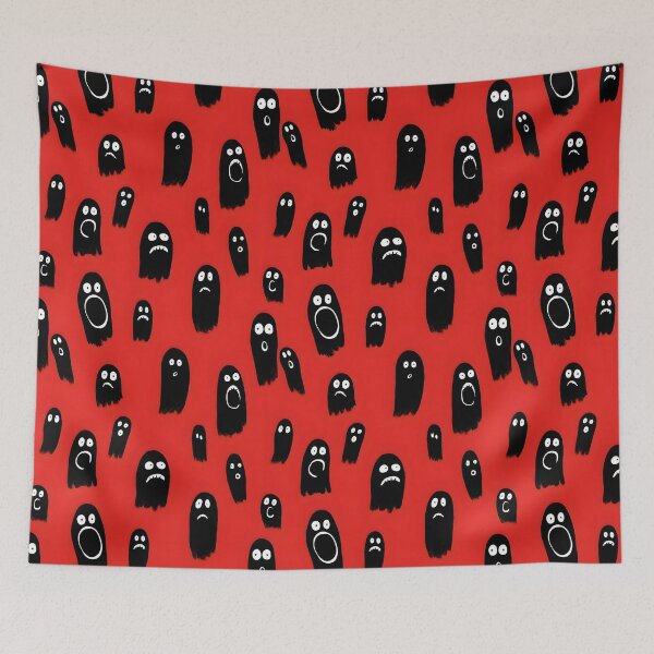Item preview, Creepy Ghosts in Red Funny Halloween designed and sold by SecretDicer.